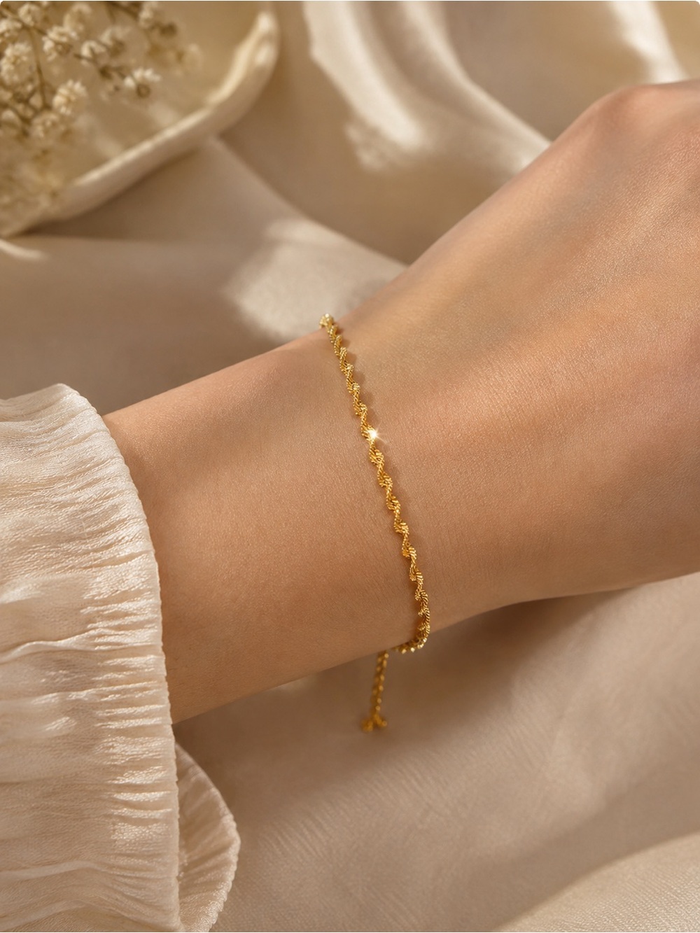#170 18K Gold Plated Stainless Steel Fine Chain Bracelet